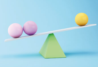 From ‘status quo’ to ‘remain in place’ ILPA updates CV guidance for an evolving market Graphic of two purple spheres and one yellow sphere balancing on top of a green triangle