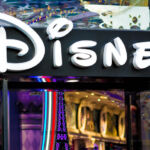 Shamrock Capital blows past target in Content Fund IV Disney logo on storefront in Paris.