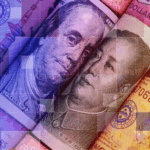 US dollar and Chinese yuan facing off