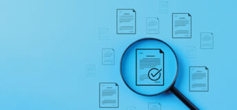 magnifying glass on note