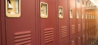 A picture of lockers in a gym.