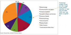Number Of Buyout Deals YTD 2013 By Industry